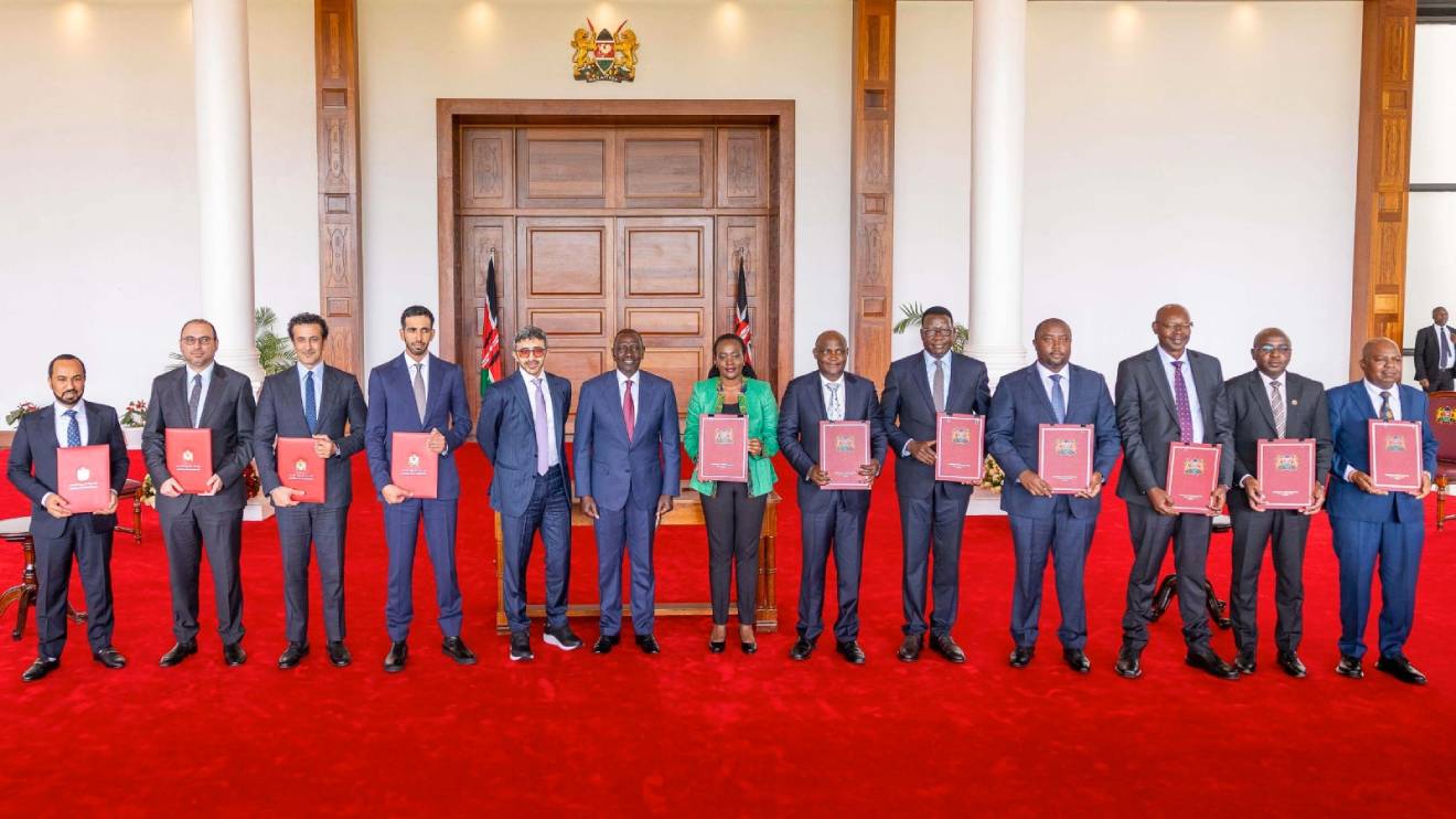 Officials from Kenya and UAE after signing the agreements. PHOTO/COURTESY